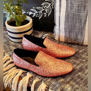 Men’s Pink Loafers (glitter/sparkly).Prom/Formal, Size 9.  Frederico Leone Ltd.